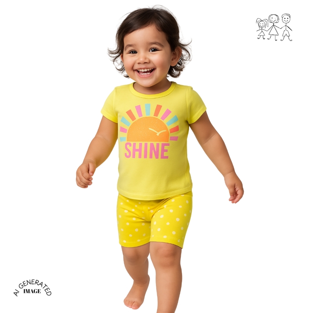 CARTER'S INFANT GIRL'S SUNSHINE SHORT SET 12 MOS